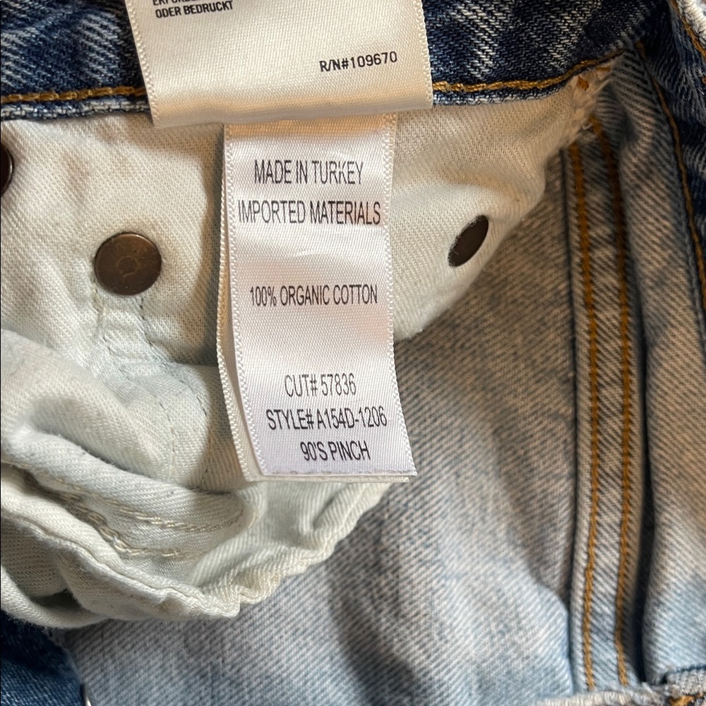 Agolde Light Blue Straight Leg Jeans - Picture 7 of 16